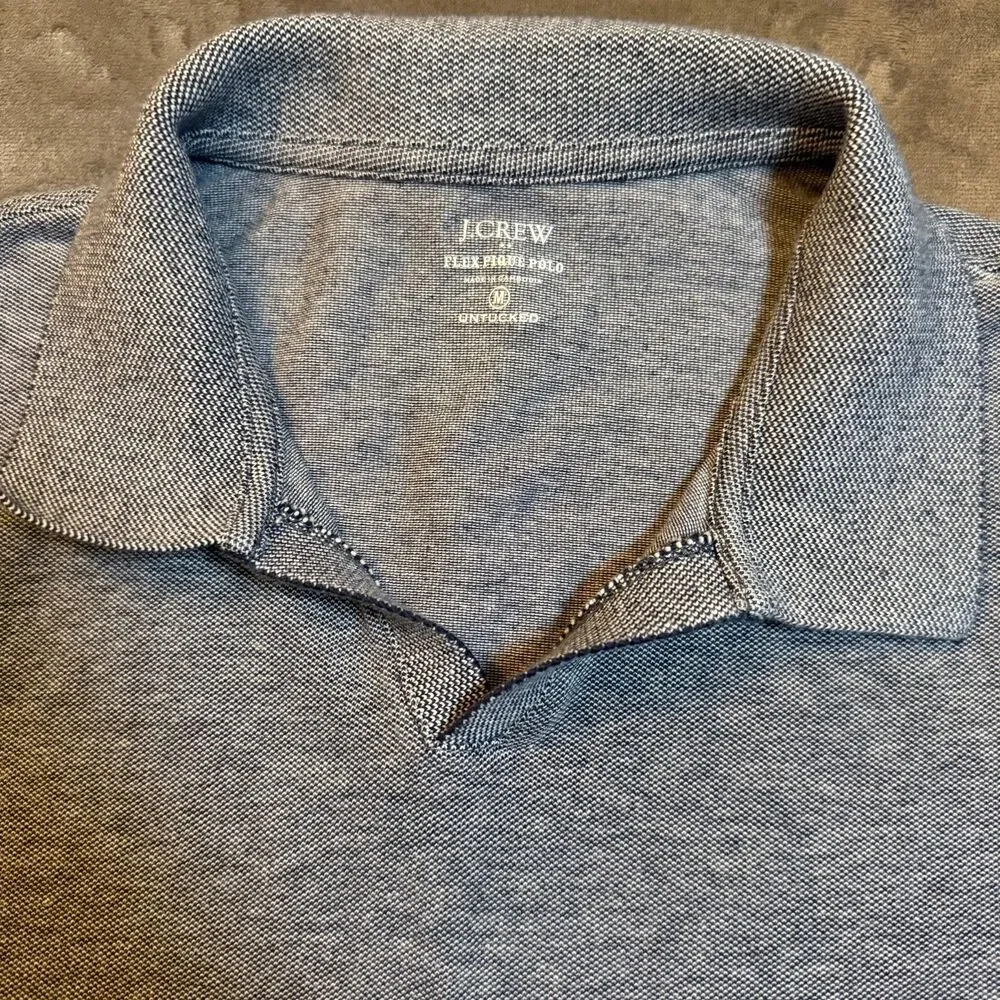 J.Crew grey Flex Pique Polo - Size M - 0382